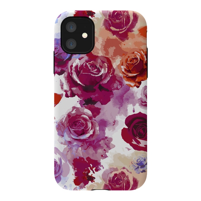 iPhone 11 StrongFit Watercolor Roses 2 by Bledi