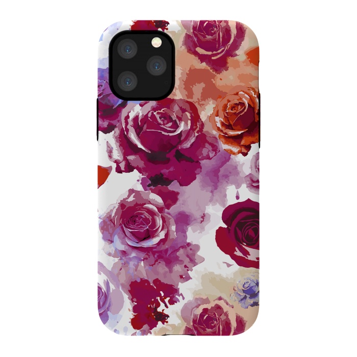iPhone 11 Pro StrongFit Watercolor Roses 2 by Bledi
