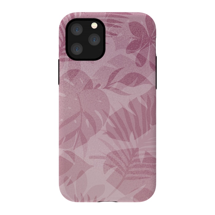iPhone 11 Pro StrongFit Blush Tropical Leaves by Andrea Haase