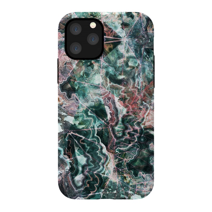 iPhone 11 Pro StrongFit Emerald marble gemstones by Oana 