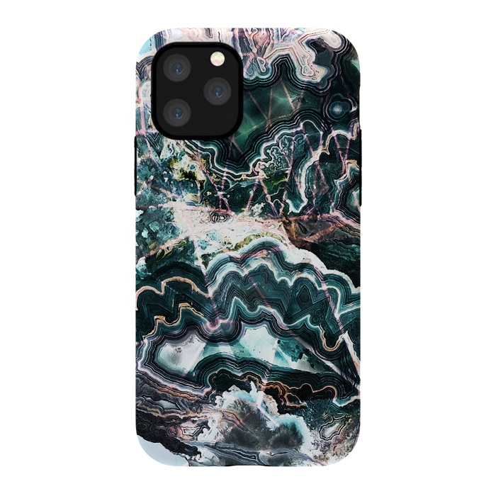iPhone 11 Pro StrongFit Precious emerald geode by Oana 