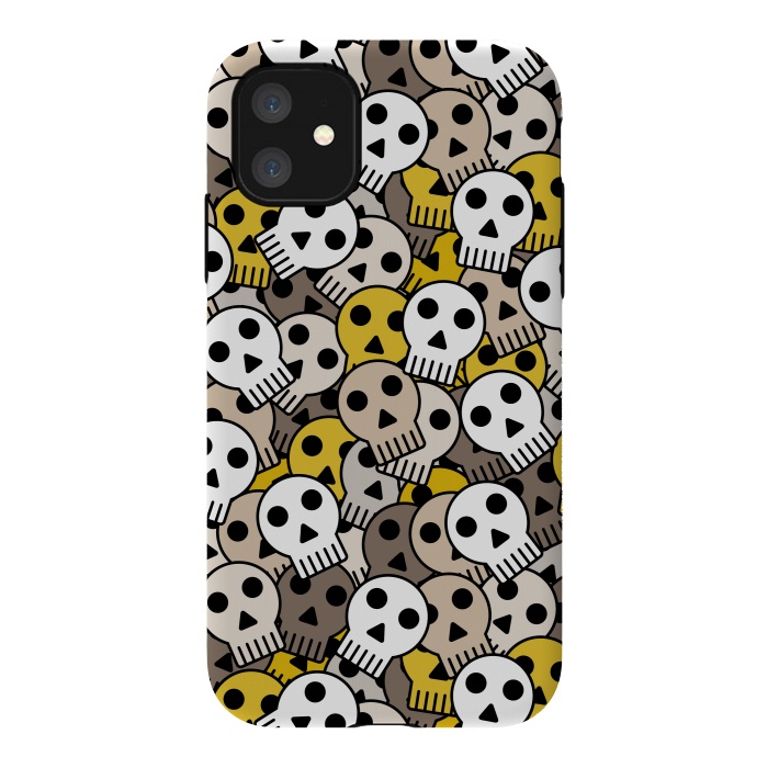 iPhone 11 StrongFit yellow skull funky  by TMSarts