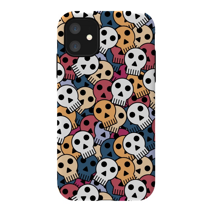 iPhone 11 StrongFit halloween funky skulls by TMSarts