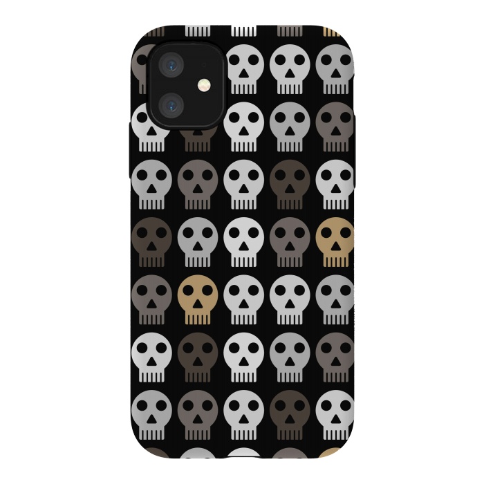 iPhone 11 StrongFit dark skulls by TMSarts