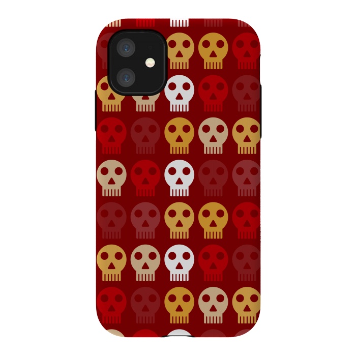 iPhone 11 StrongFit red seamless skull by TMSarts