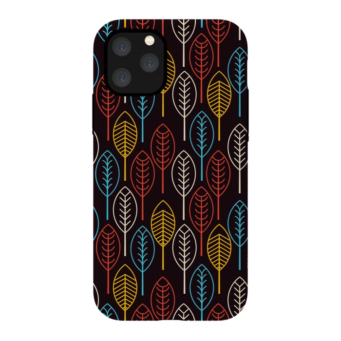 iPhone 11 Pro StrongFit geometric colorful leaves by TMSarts