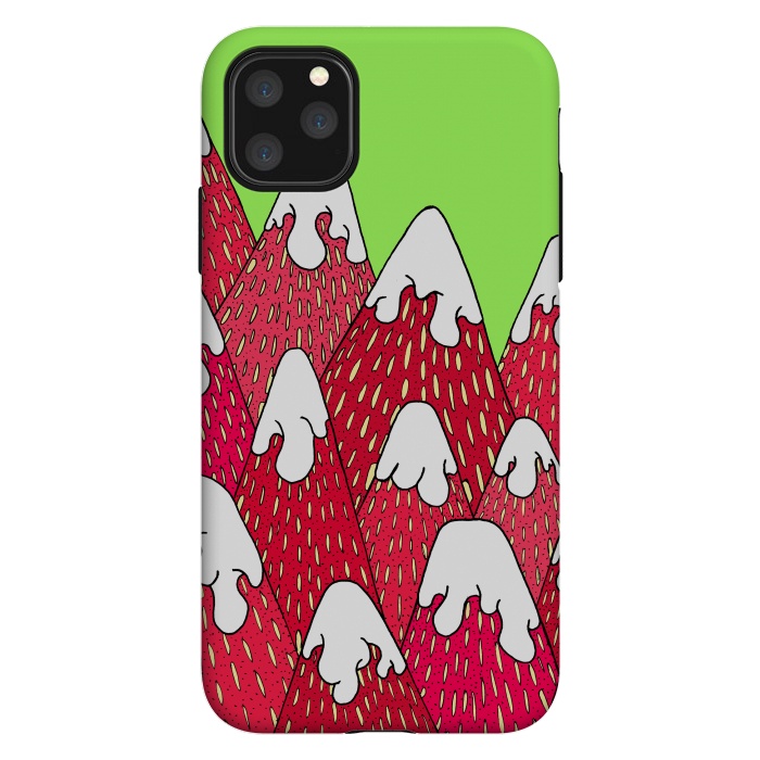 iPhone 11 Pro Max StrongFit Strawberry Mountains by Steve Wade (Swade)