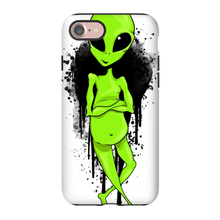 iPhone 7 StrongFit Alien Graffiti by Area51 Designs