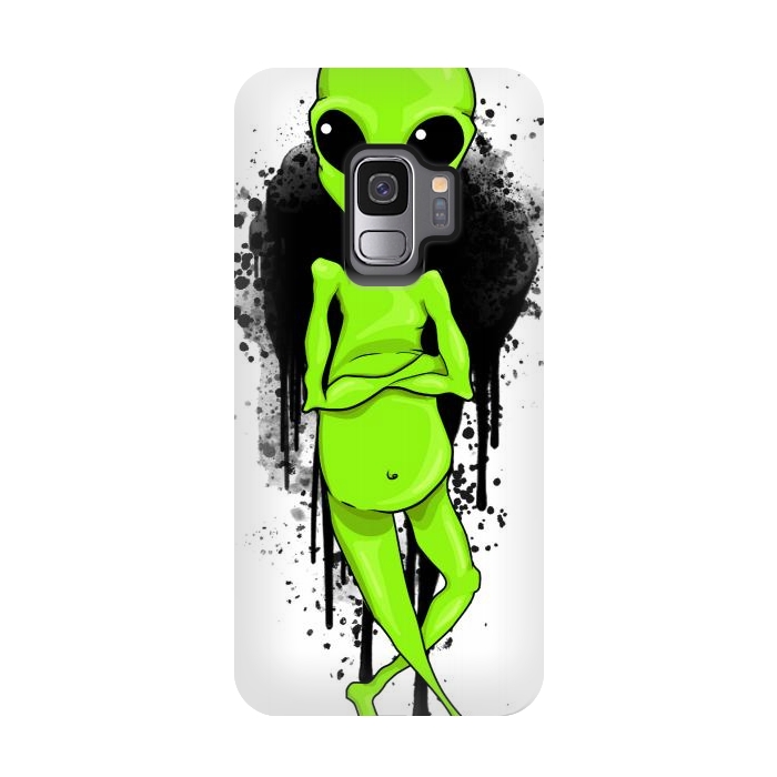 Galaxy S9 StrongFit Alien Graffiti by Area51 Designs