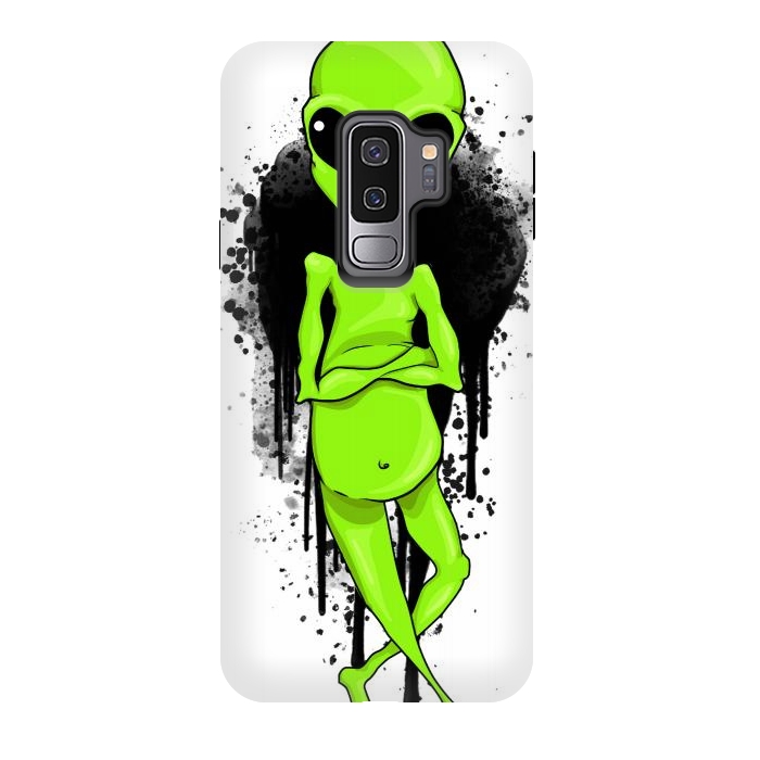Galaxy S9 plus StrongFit Alien Graffiti by Area51 Designs