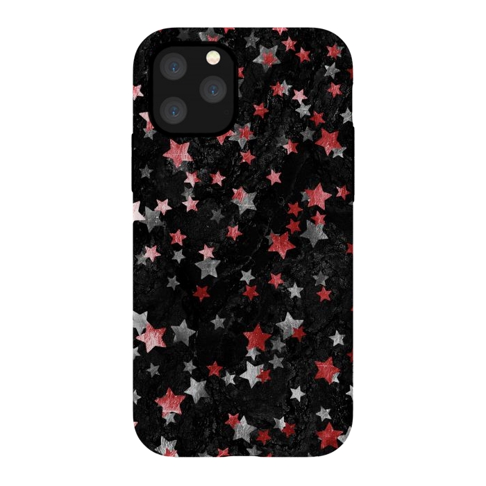 iPhone 11 Pro StrongFit Silver Copper stars on marble sky by Oana 