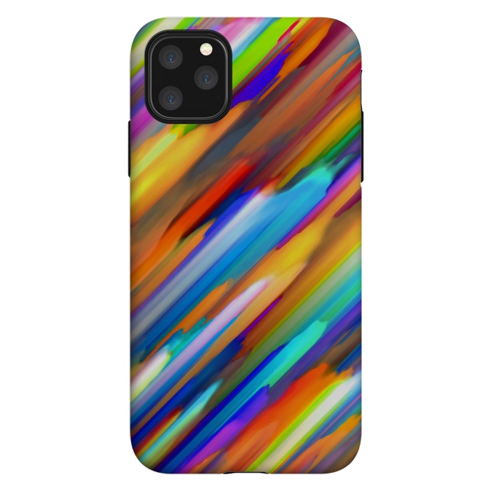 iPhone 11 Pro Max StrongFit Colorful digital art splashing G391 by Medusa GraphicArt