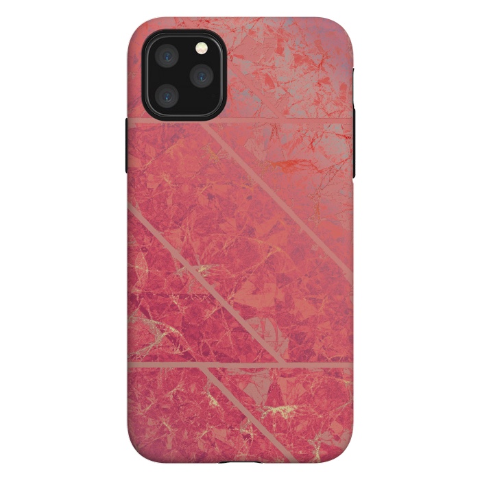 iPhone 11 Pro Max StrongFit Pink Marble Texture G281 by Medusa GraphicArt