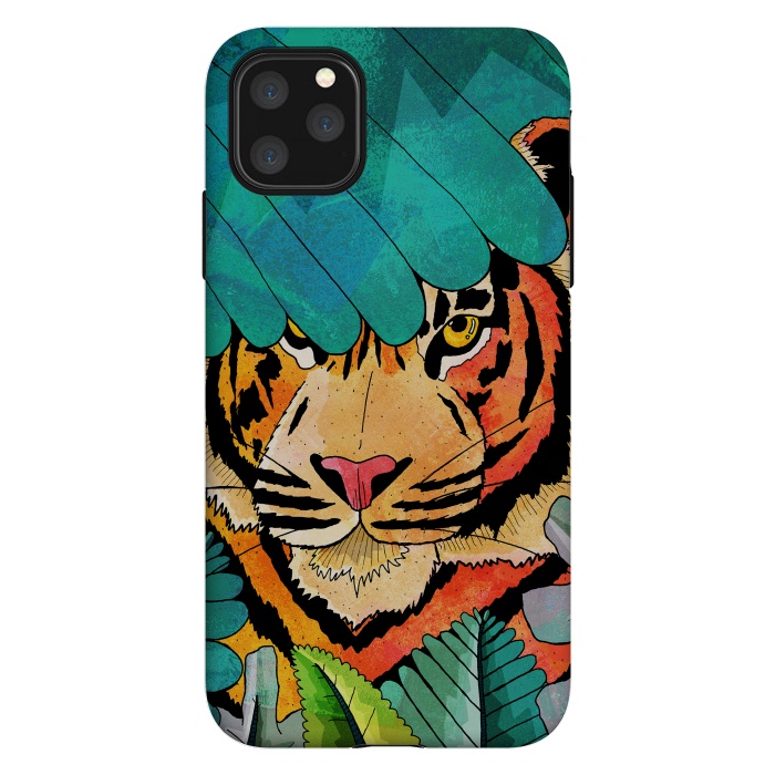 iPhone 11 Pro Max StrongFit Jungle tiger hunter by Steve Wade (Swade)