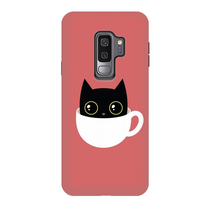 Galaxy S9 plus StrongFit Coffee cat by Laura Nagel