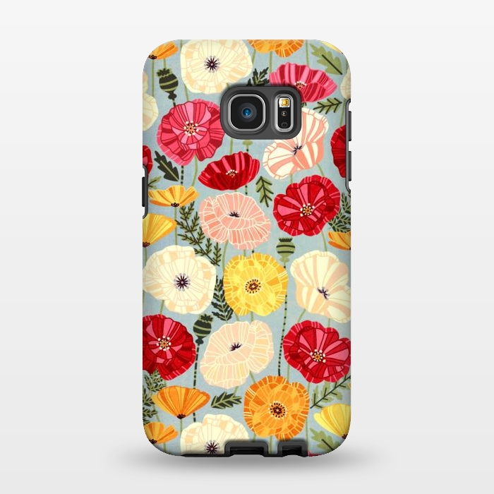Galaxy S7 EDGE StrongFit Iceland Poppies  by Tigatiga