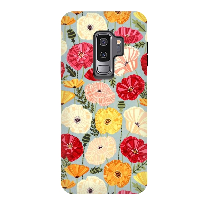 Galaxy S9 plus StrongFit Iceland Poppies  by Tigatiga