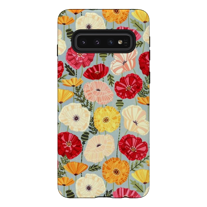 Galaxy S10 StrongFit Iceland Poppies  by Tigatiga