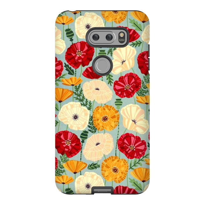 V30 StrongFit Textured Poppies  by Tigatiga
