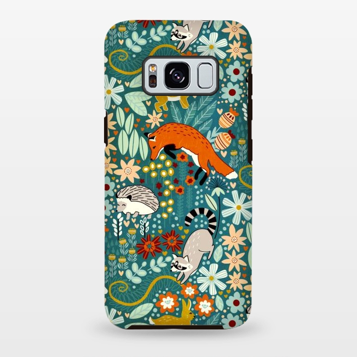 Galaxy S8 plus StrongFit Textured Woodland Pattern  by Tigatiga