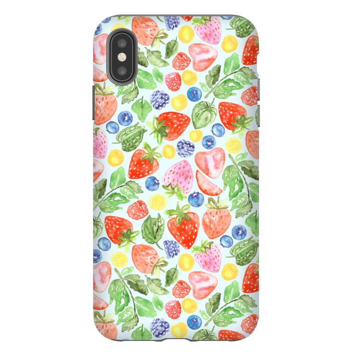 iPhone Xs Max StrongFit Bright Berries  by Tigatiga