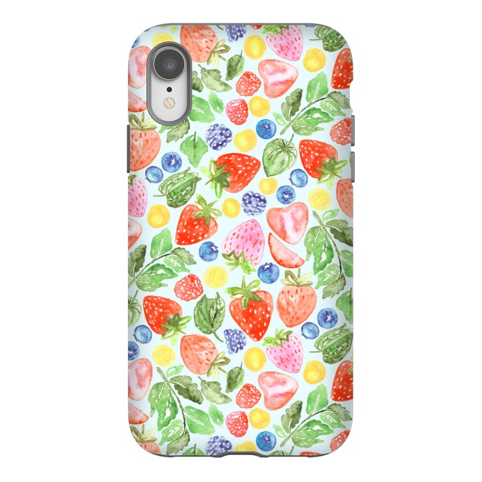 iPhone Xr StrongFit Bright Berries  by Tigatiga
