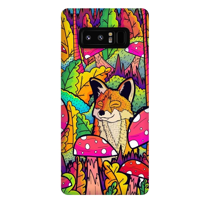 Galaxy Note 8 StrongFit The happy little fox by Steve Wade (Swade)