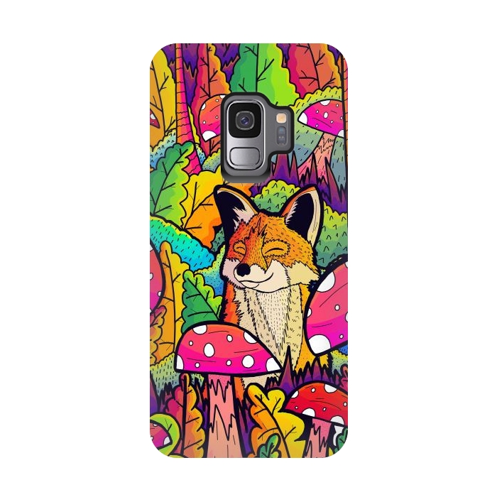 Galaxy S9 StrongFit The happy little fox by Steve Wade (Swade)
