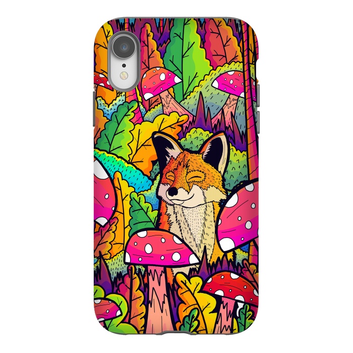 iPhone Xr StrongFit The happy little fox by Steve Wade (Swade)
