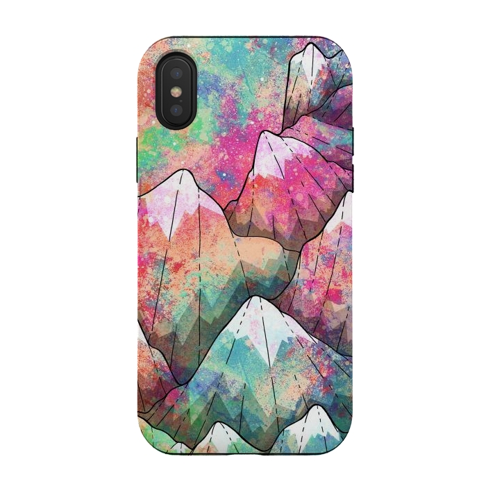 iPhone Xs / X StrongFit The painted mountain peaks  by Steve Wade (Swade)