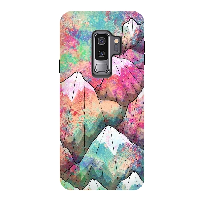 Galaxy S9 plus StrongFit The painted mountain peaks  by Steve Wade (Swade)