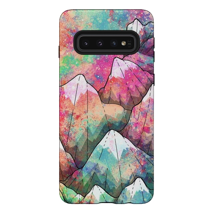 Galaxy S10 StrongFit The painted mountain peaks  by Steve Wade (Swade)