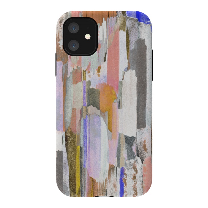 iPhone 11 StrongFit Abstract pastel brushstrokes painting by Oana 
