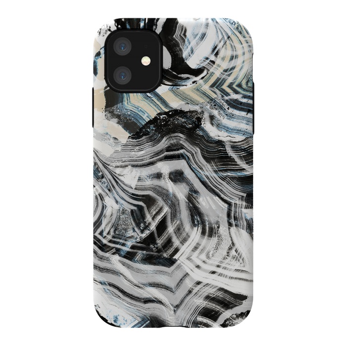 iPhone 11 StrongFit Brushed contrasted marble by Oana 