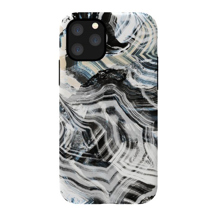 iPhone 11 Pro StrongFit Brushed contrasted marble by Oana 