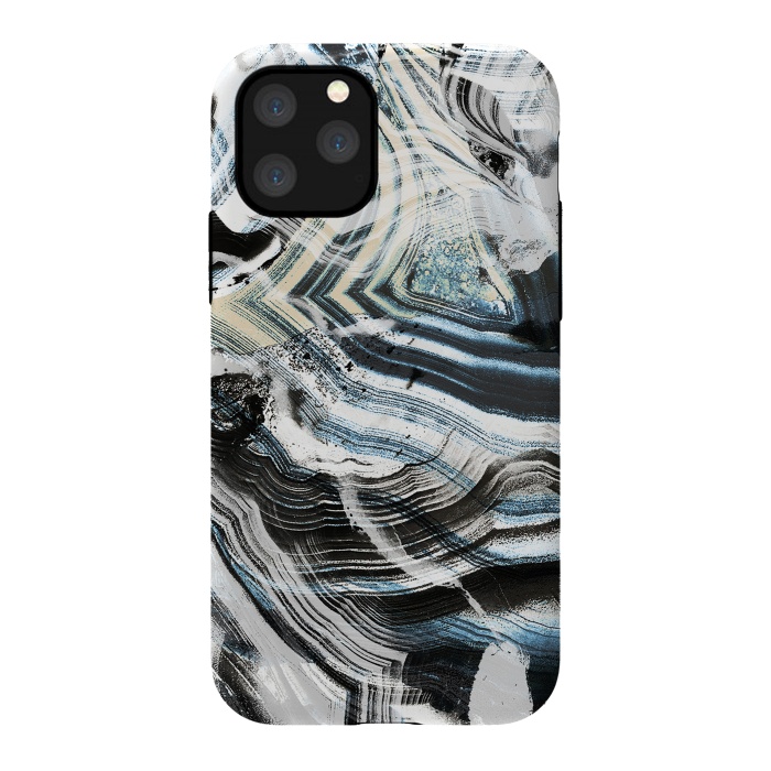 iPhone 11 Pro StrongFit Precious geode marble brushstrokes by Oana 