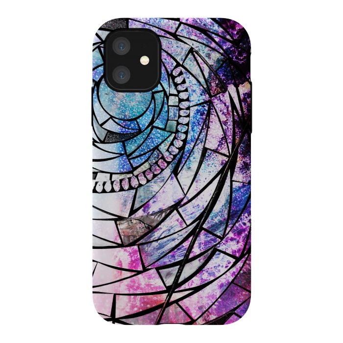iPhone 11 StrongFit Star dust universe colorful broken glass by Oana 