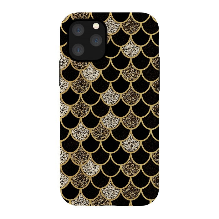 iPhone 11 Pro StrongFit Gold & black mermaid by Jms
