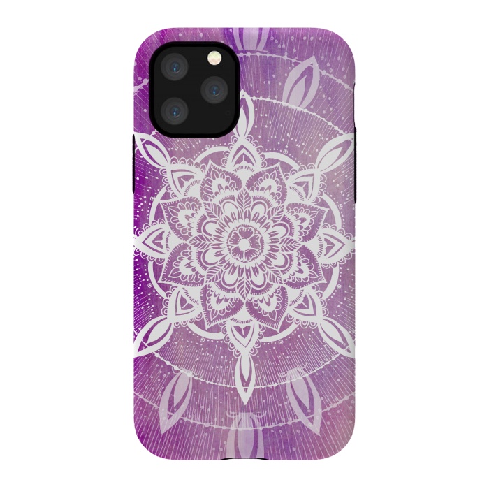 iPhone 11 Pro StrongFit Purple galaxy mandala by Rose Halsey