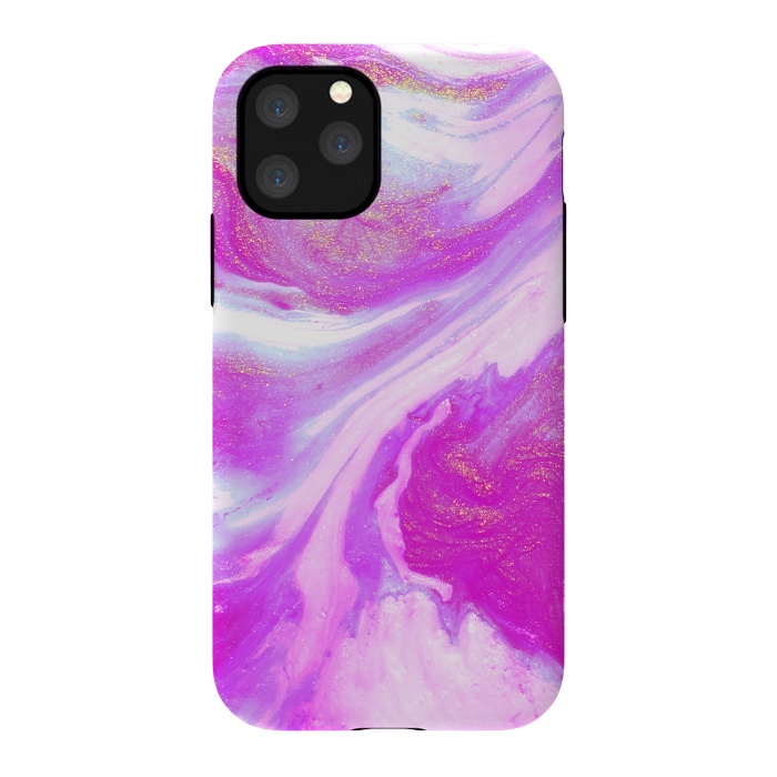 iPhone 11 Pro StrongFit Pink and Gold Shimmer Abstract by Ashley Camille