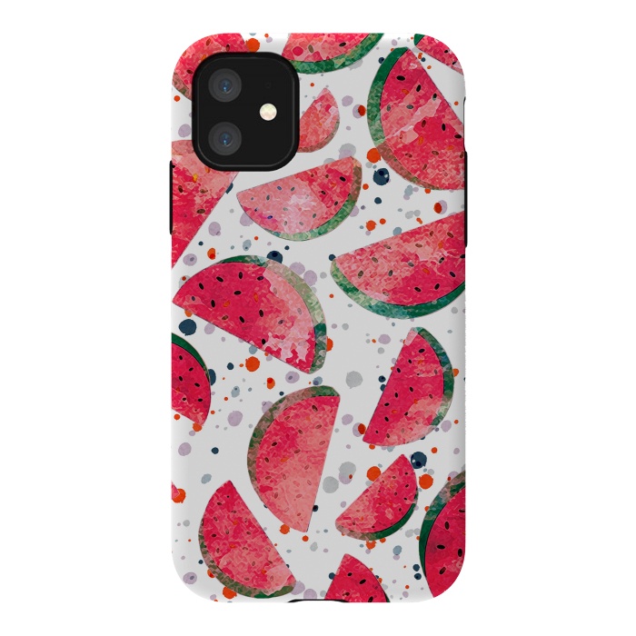 iPhone 11 StrongFit Splattered watermelons by Oana 