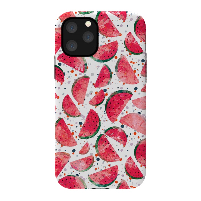 iPhone 11 Pro StrongFit Splattered watermelons playful pattern by Oana 