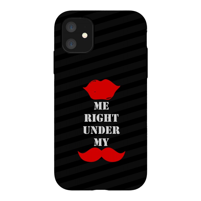 iPhone 11 StrongFit kiss me mustache by TMSarts