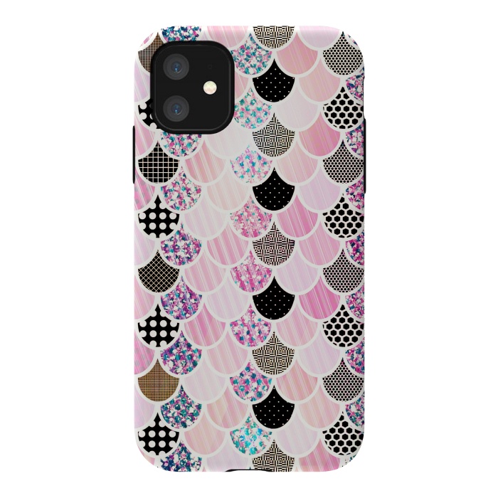 iPhone 11 StrongFit cute pink mermaid by Jms