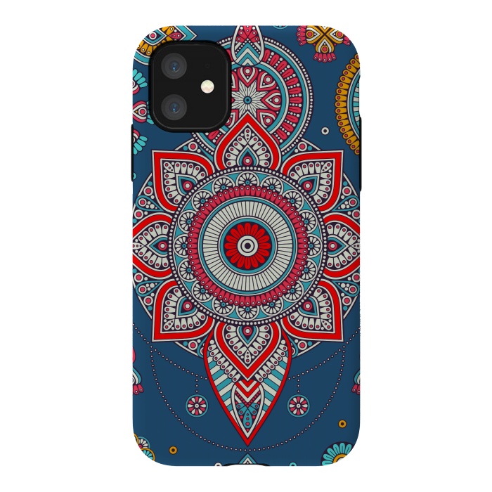 iPhone 11 StrongFit Blue Mandala Of The Indians  by ArtsCase