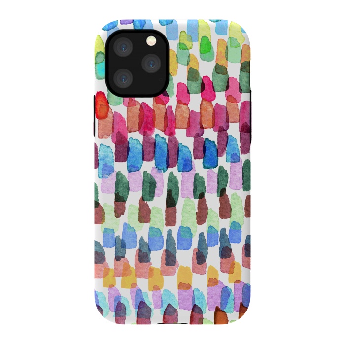 iPhone 11 Pro StrongFit Colorful Brushstrokes Stains  by Ninola Design