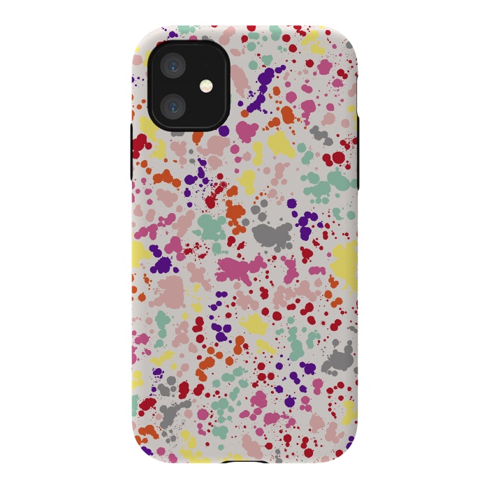 iPhone 11 StrongFit Color Splatter Drops by Ninola Design