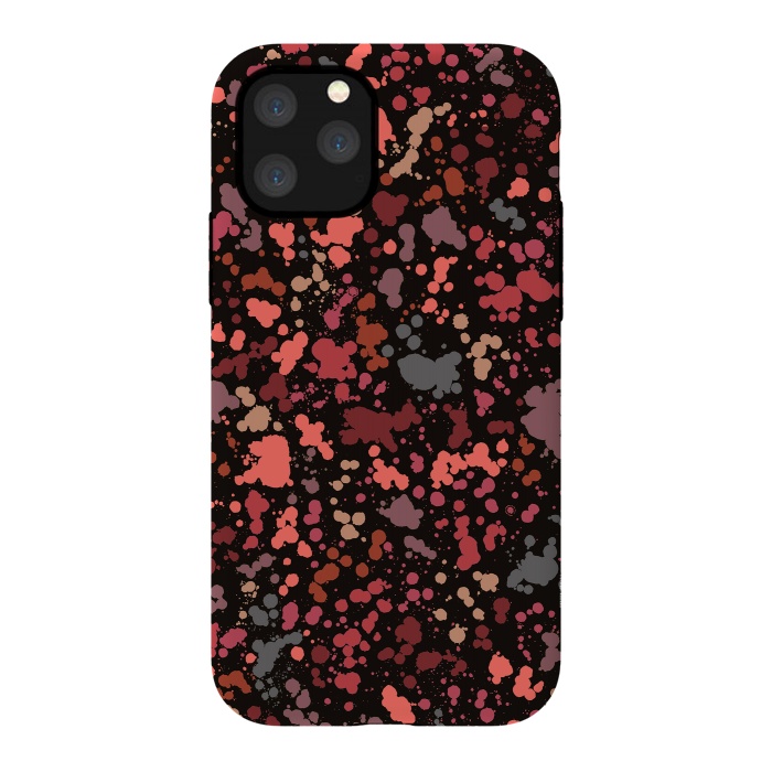 iPhone 11 Pro StrongFit Color Splatter Drops Red by Ninola Design