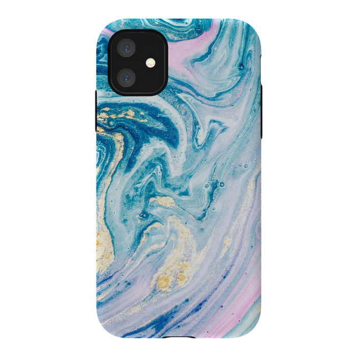 iPhone 11 StrongFit Pink and Blue Marble by ArtsCase
