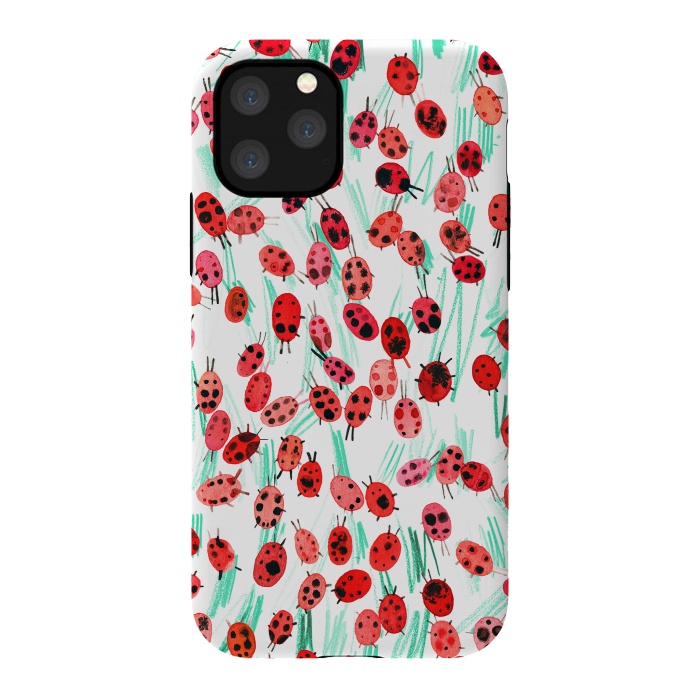 iPhone 11 Pro StrongFit Ladybugs on grass by Ninola Design